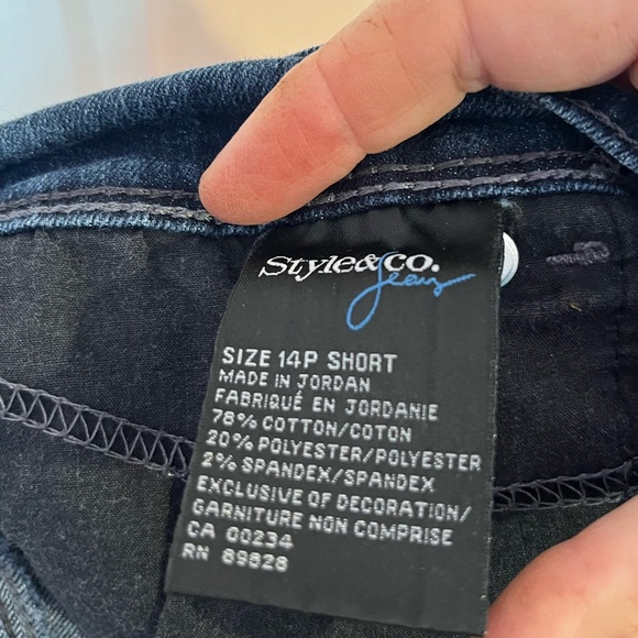 Style & Co Tummy control jeans, 14P short - Picture 2 of 4